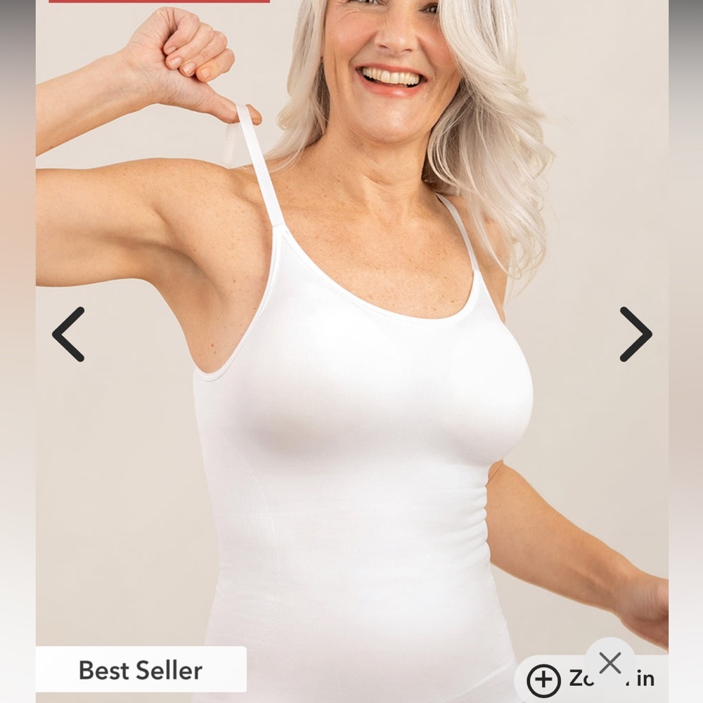 SHAPEMINT Essentials All Day Every Day Scoop Neck Cami NEW! NEVER WORN! WHITE XL